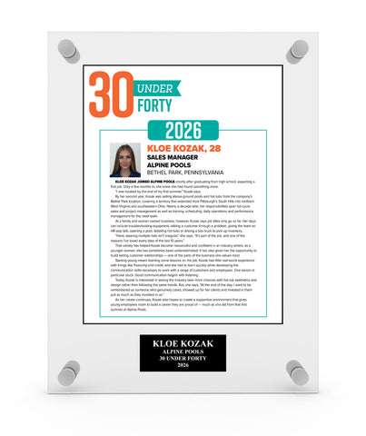 2026 SpaRetailer Acrylic Plaque