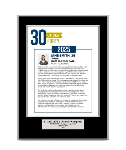 2025 PoolPro Wood Plaque
